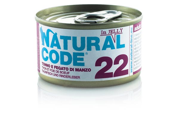 Natural Code 22 Tonno e Fegato di Manzo Umido Gatto 85 Gr Natural Code 22 Tonno e Fegato di Manzo Umido Gatto 85 Gr